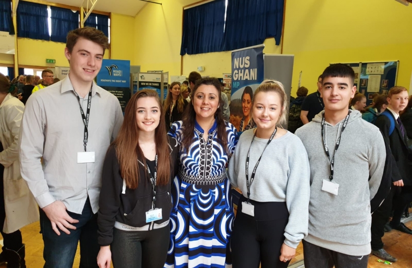 Nus Ghani with local students