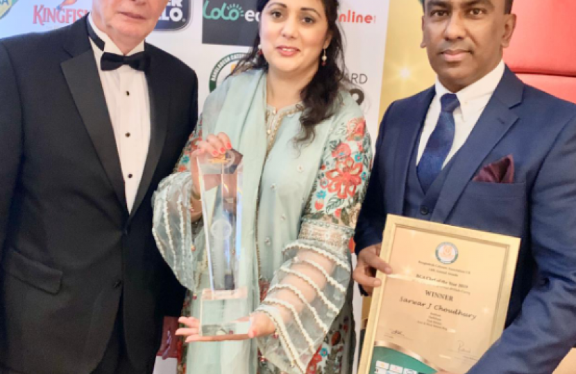 Hailsham’s Rajdoot Curry House awarded “Chef of the Year”