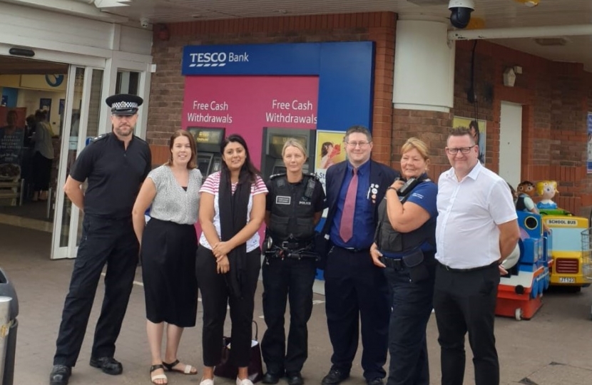 Caption: Nus Ghani MP met up with members of Uckfield Police to discuss crimes affecting children