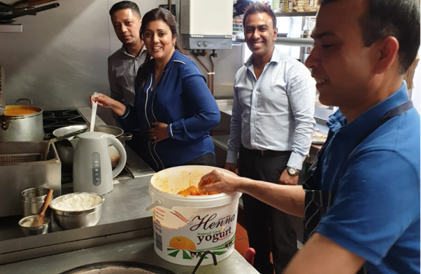 Nus Ghani in the Kitchen of Rajdoot Curry House